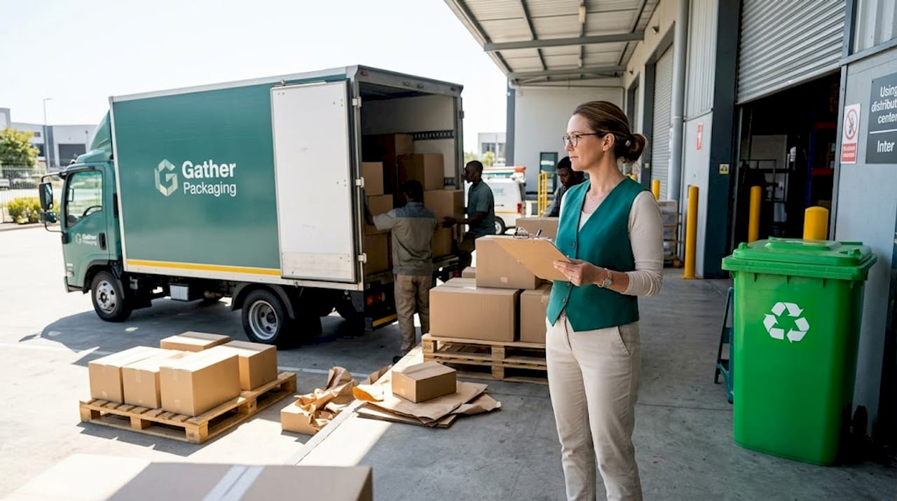Warehouse manager overseeing packaging loading process