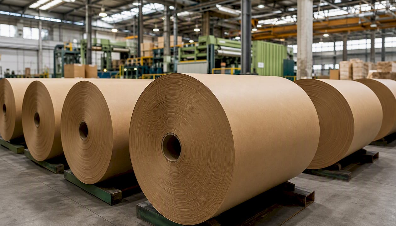 Kraft paper rolls texture in manufacturing