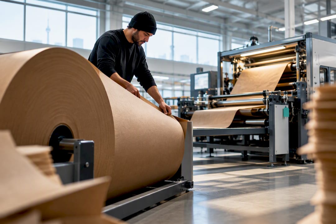 Kraft paper materials in domestic production facility